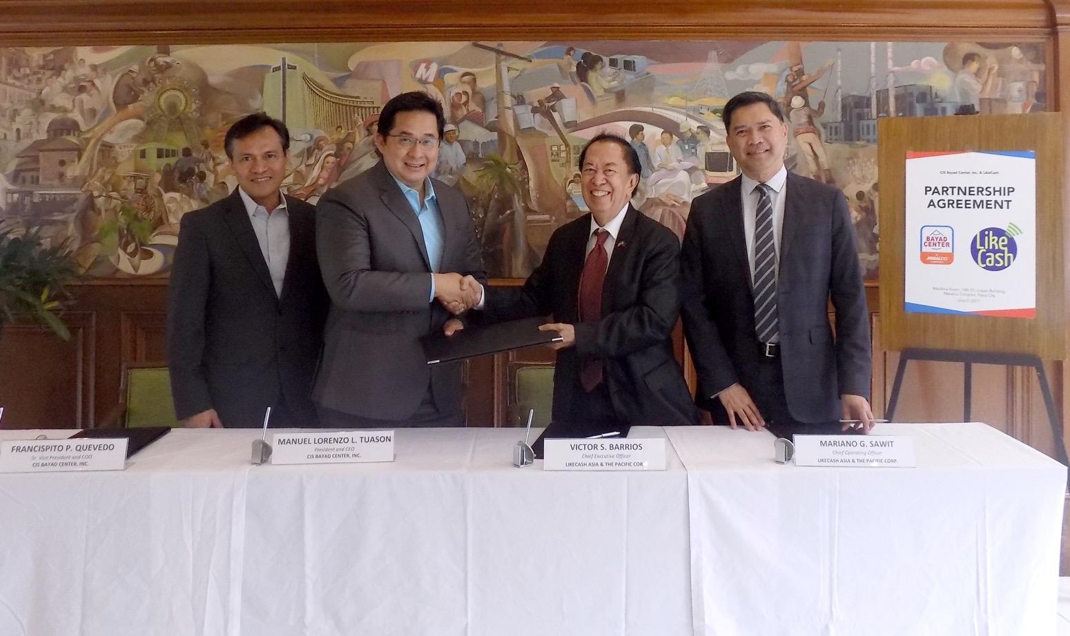 LikeCash partners with CIS Bayad Center, Inc.