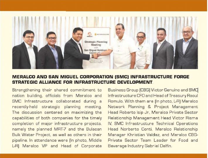 Meralco and San Miguel Corporation forge alliance for infrastructure development