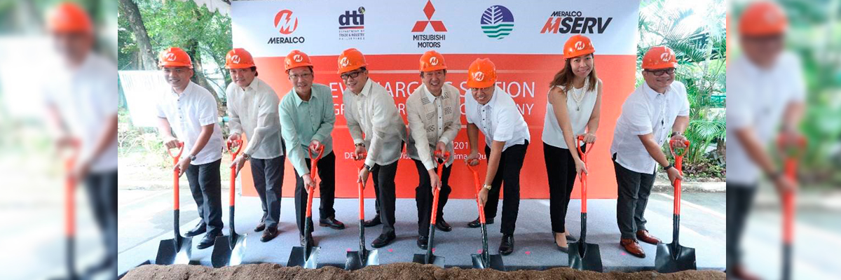 Meralco and Mitsubishi Motors Philippines Kicks Off the EV Charging Station Project for DTI and DENR