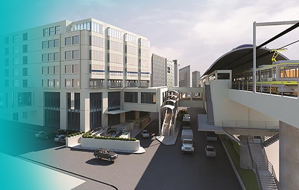 Architectural perspective of Sta. Lucia Business Center