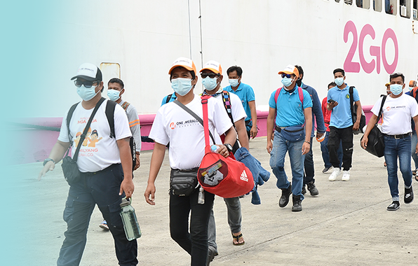 OdetteLinemen and engineers of Manila Electric Company arrive in Manila
