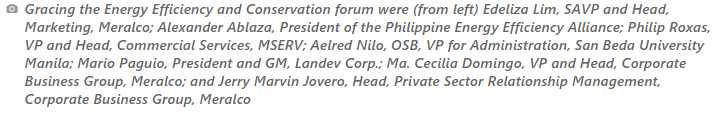 Energy and Efficiency Conservation Forum