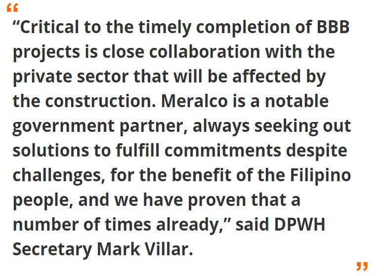 Mark Villar's statement on Meralco as a government partner