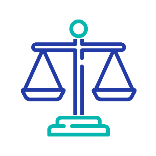 Weighing Scale Icon in Blue and Teal
