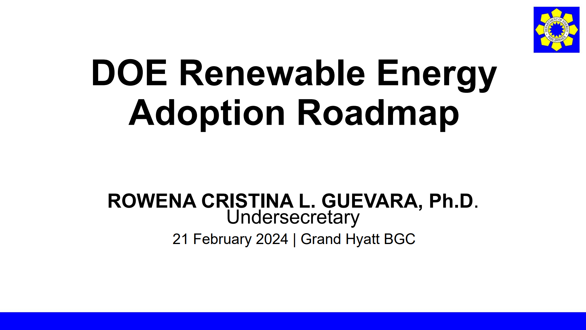 DOE USec Guevara Keynote