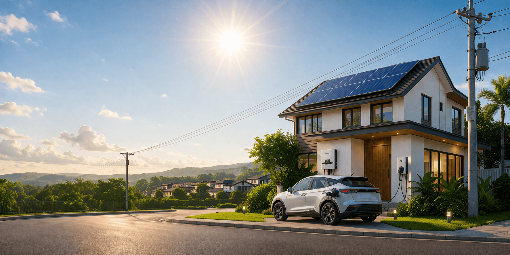 Solar-powered home connected to the Meralco grid