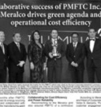 Collaborative success of PMFTC Inc. and Meralco drives green agenda and operational cost efficiency