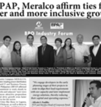 IBPAP, Meralco affirm ties for faster and more inclusive growth