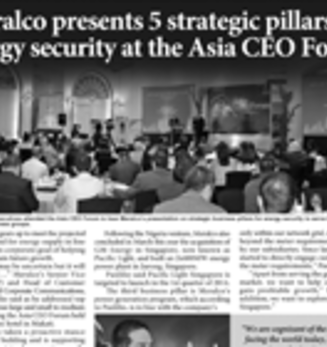 Meralco presents 5 strategic pillars for energy security at the Asia CEO Forum