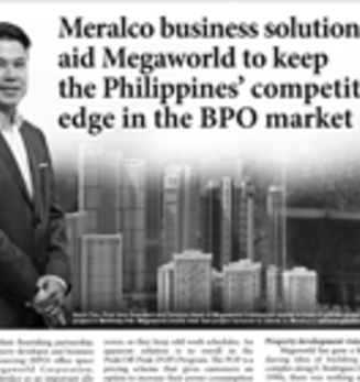 Meralco business solutions aid Megaworld to keep the Philippines' competitive edge in the BPO market